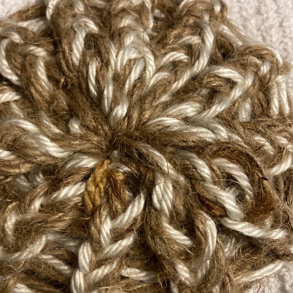 Dish Scrubbie Scrubber Rounds Natural Jute and Cotton Handmade in USA Set of 2 - Picture 7 of 10